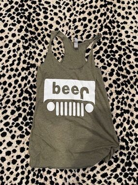 Racerback Tank Beer Jeep logo